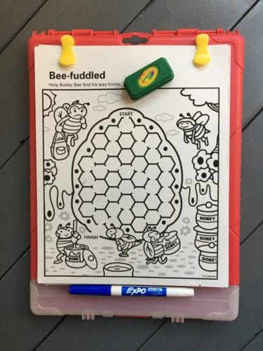 dry erase coloring set a car activity for kids