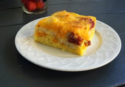 picture of breakfast casserole, a great option to make for dinner!