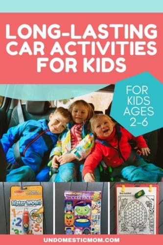 pinterest image of car activities for kids