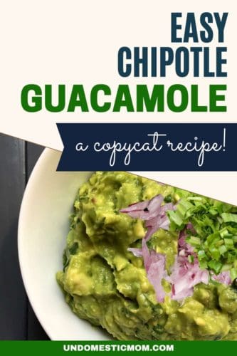 pinterest image of chipotle guacamole recipe