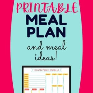 Printable Meal Plan With Meal Ideas - Undomestic Mom