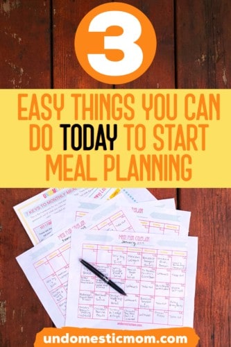 3 Easy Things You Can Do Today To Start Meal Planning