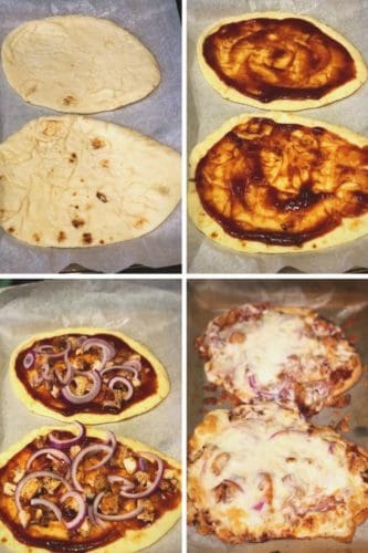 assembly visual aid for naan pizzas